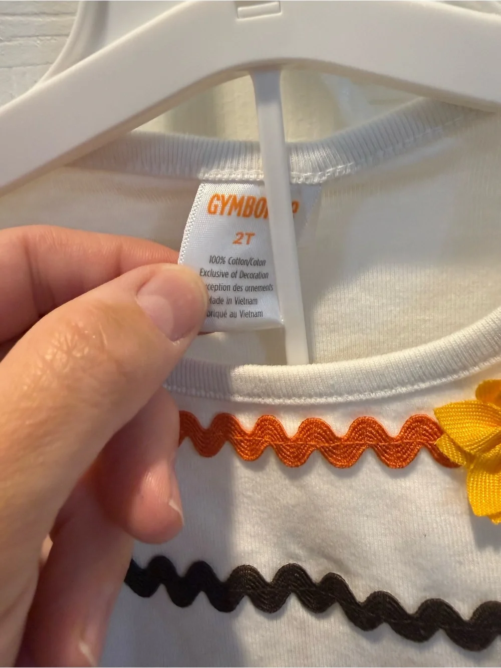 Gymboree Cream Long-Sleeve Top with Orange & Yellow Floral Leggings